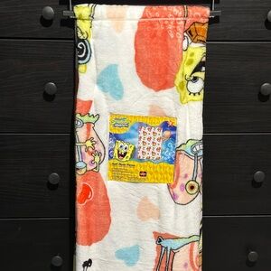 SpongeBob Valentine Throw Blanket Red and Yellow Accents